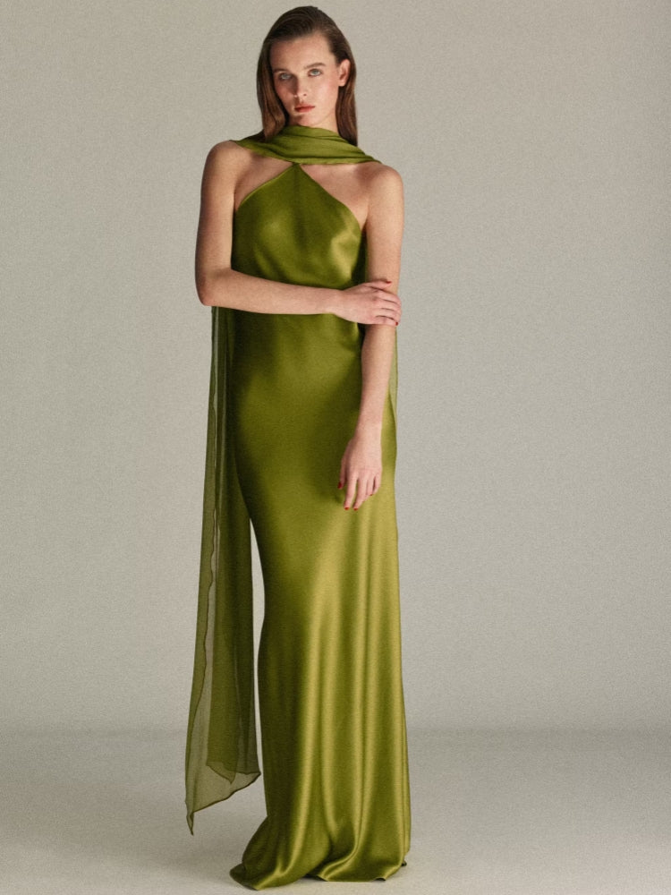 The Detachable Cape Dress