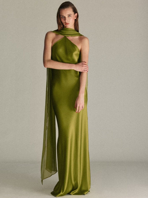 The Detachable Cape Dress
