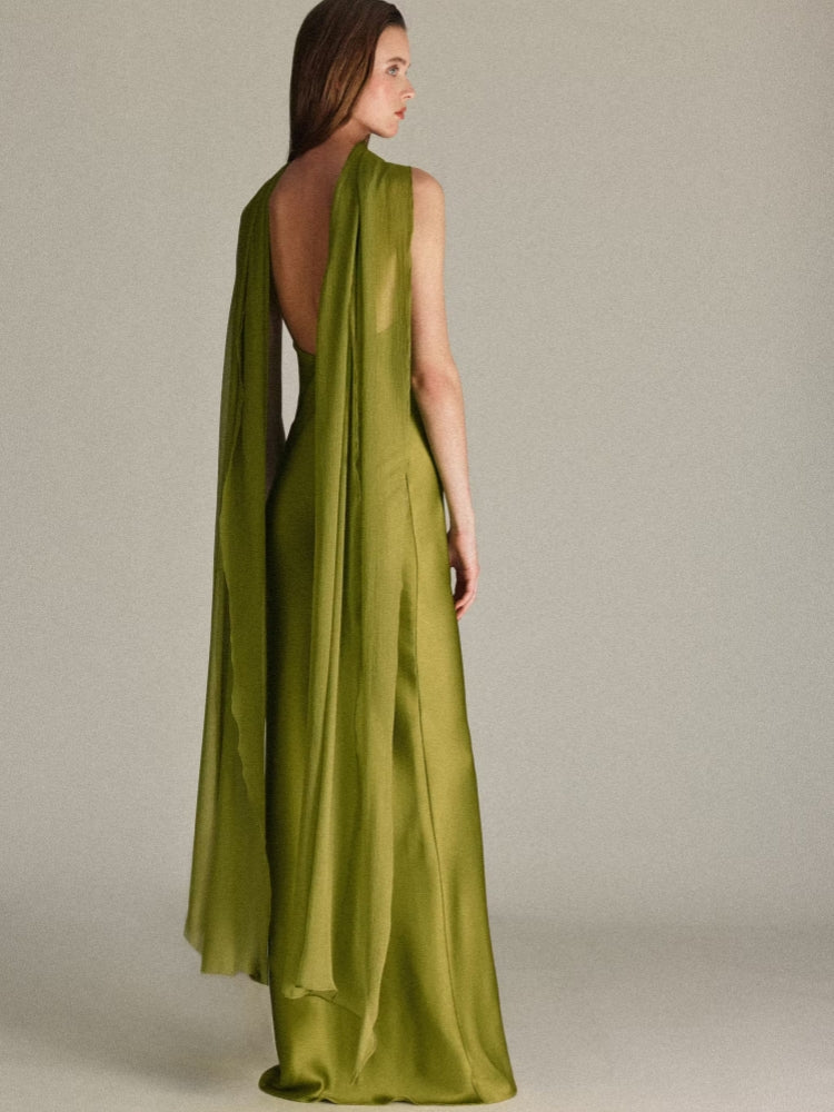 The Detachable Cape Dress