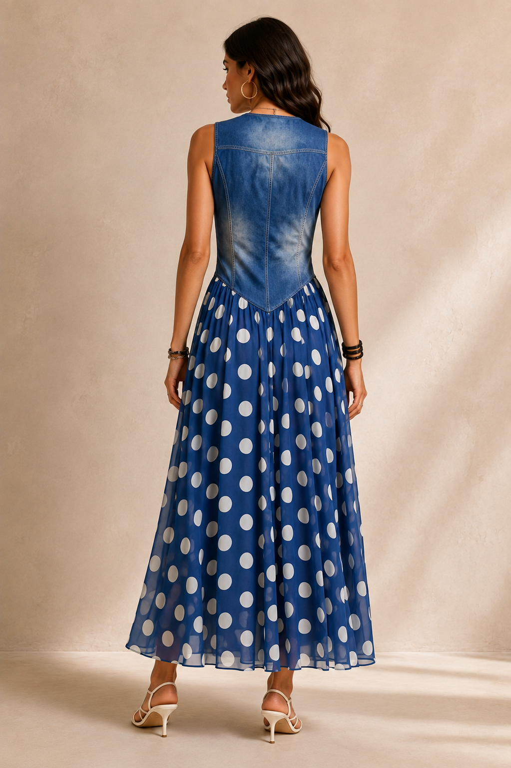 Bianca™ | Abito Midi in Chiffon a Pois